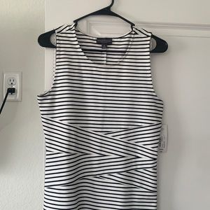 Dress white and black stripe NWT jcp size medium